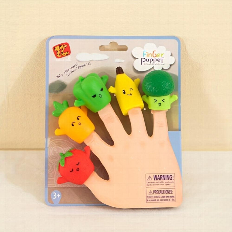 5 pcs Fruit Series And Vegetable Finger Puppets
